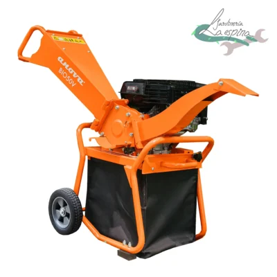 Biotrituradora de gasolina ANOVA BIO50V con tolva superior, ruedas y saco recogedor de 40 litros
