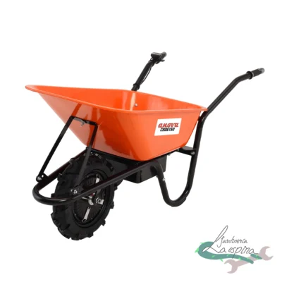 Carretilla eléctrica ANOVA CR06150 con cuba de acero de 100 litros y rueda delantera