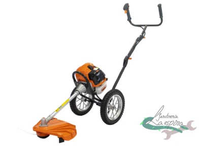 Desbrozadora con ruedas ANOVA D52R de 51,7 cc con cabezal de hilo y manillar plegable