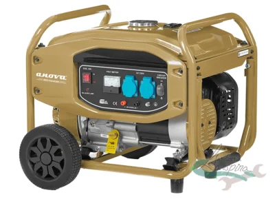 Generador de gasolina ANOVA Bricogarden BGEG3200 con chasis tubular, ruedas y asas