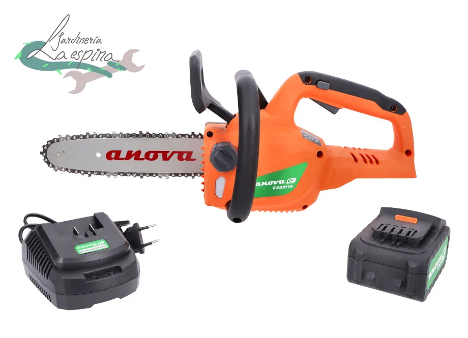 Motosierra de batería ANOVA E-Plus E20M10 20 V con espada de 10 pulgadas, batería y cargador - vista 3
