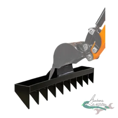 Peine de arrastre ANOVA EX900MT-06 con púas metálicas para miniexcavadora