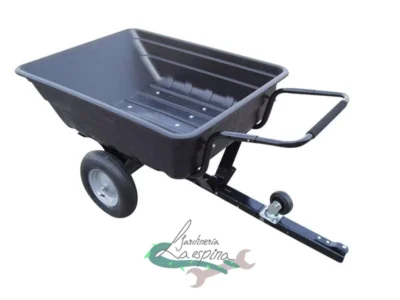 Remolque para tractor cortacésped ANOVA ATRM225 con caja de fibra y ruedas de 16 pulgadas