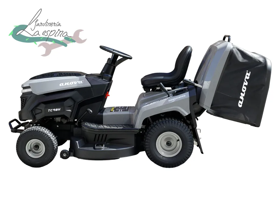 Tractor cortacésped ANOVA TC98H de 98 cm con cesto recogedor de 240 litros - vista 3